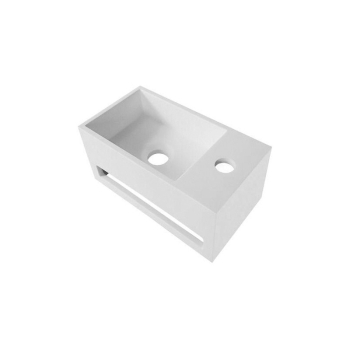 Lavabo avec porte-serviette - trou de robinetterie à droite