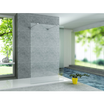 Paroi de douche double entrée aloni 8mm 100x200cm